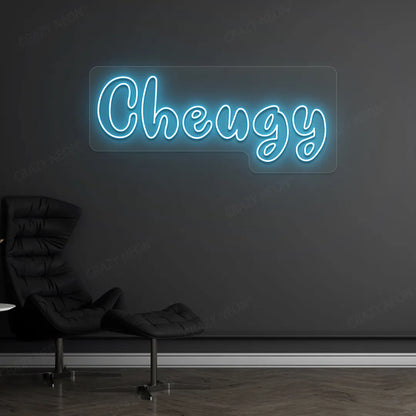 Cheugy LED Neon Sign | Iceblue