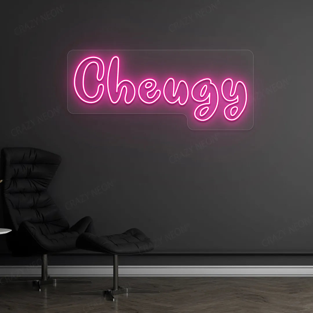 Cheugy Neon Sign | Pink
