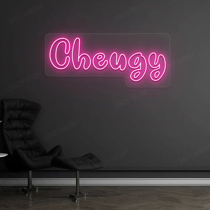 Cheugy Neon Sign | Pink