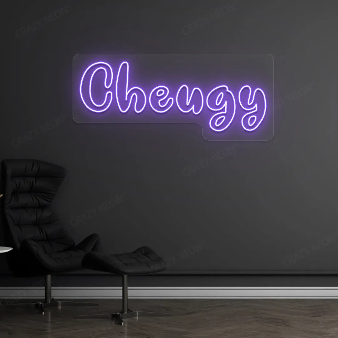 Cheugy LED Neon Sign | Purple