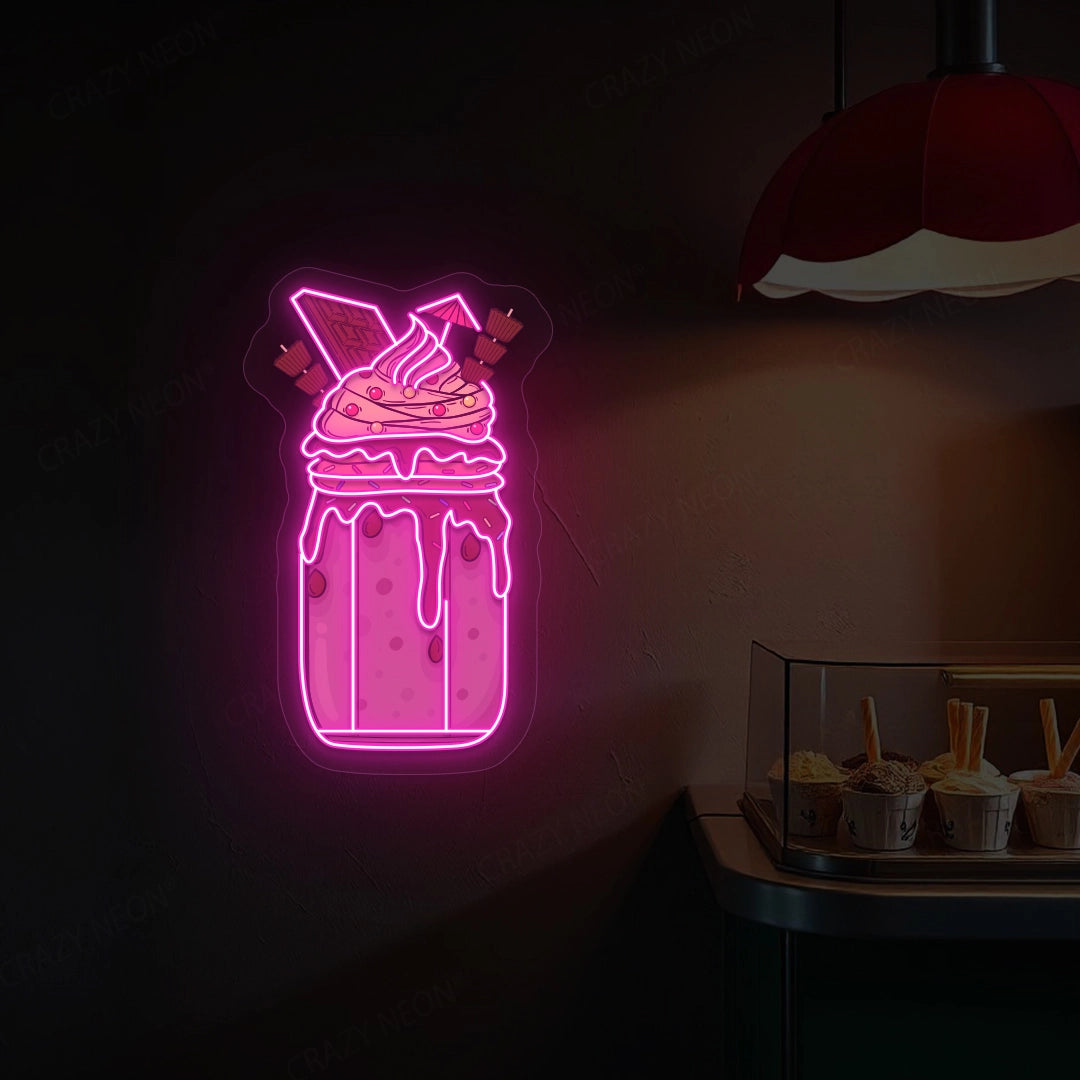 Milkshake Artwork Neon Sign