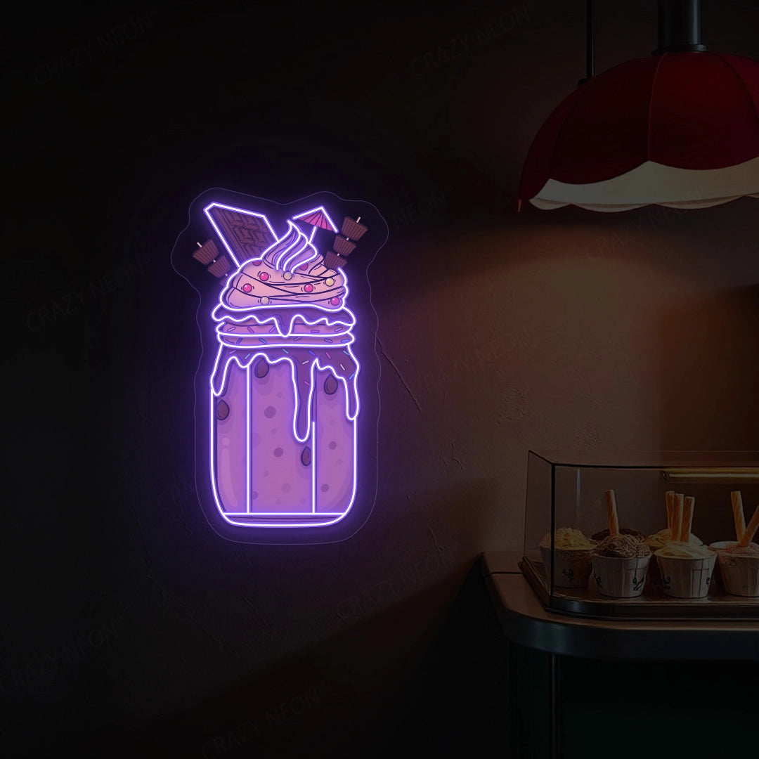 Milkshake Artwork Neon Sign