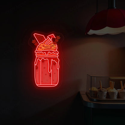 Milkshake Artwork Neon Sign