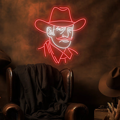 Cowboy Legend Neon Sign | Red
