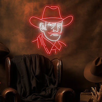 Cowboy Legend Neon Sign | Red