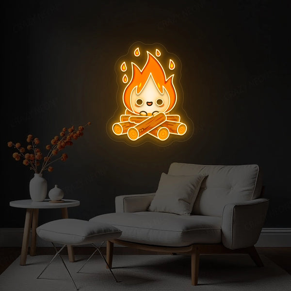 Campfire Neon Artwork Sign