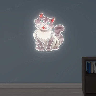 Siberian cat Artwork Neon Sign