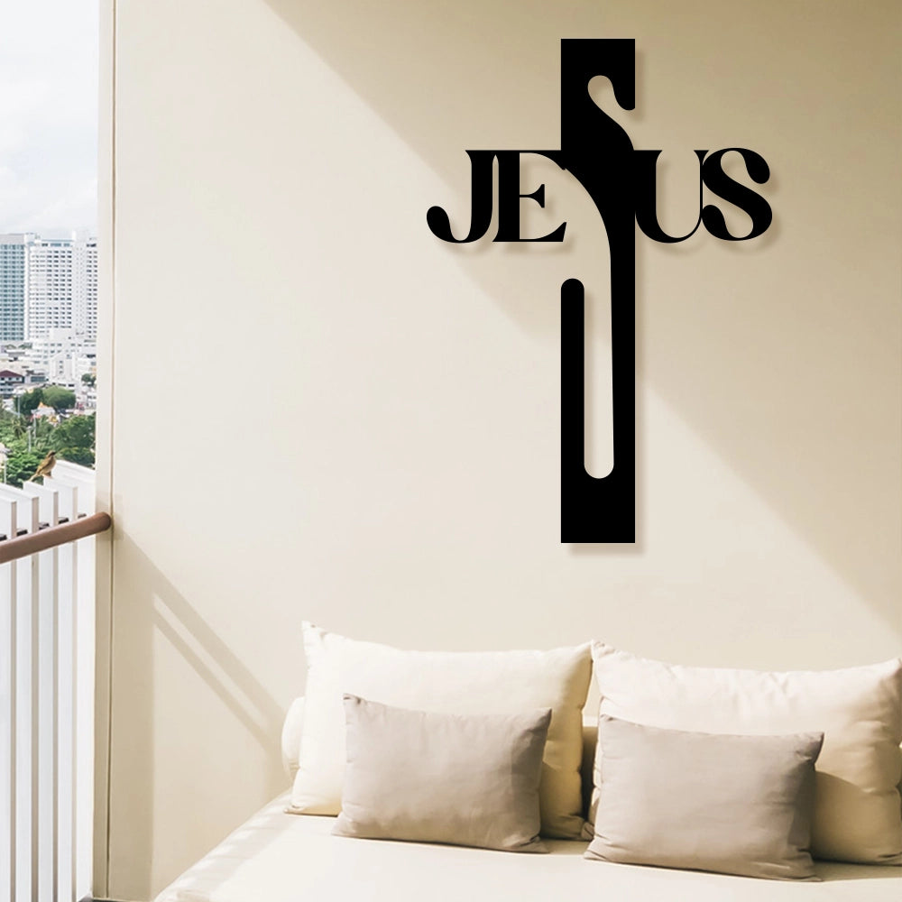 Jesus Cross Metal Wall Decor sign