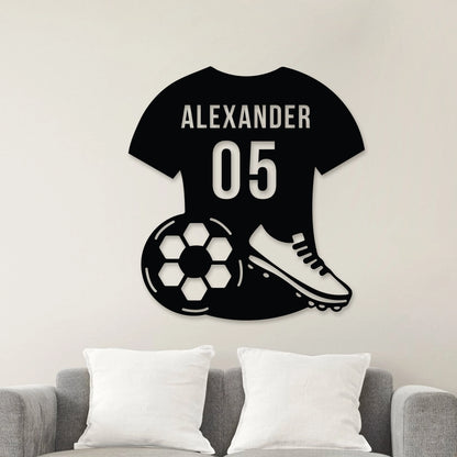 Personalized Soccer Jersey Monogram Metal Sign