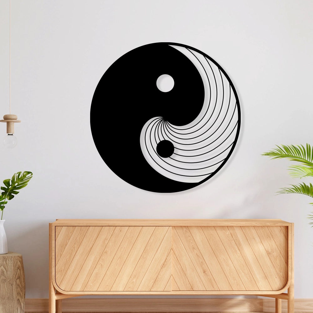 Yin Yang Metal Sign