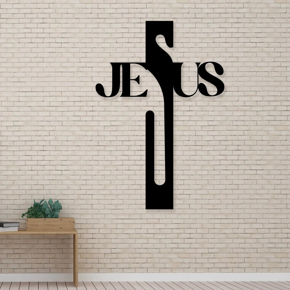 Jesus Cross Metal Wall Decor sign