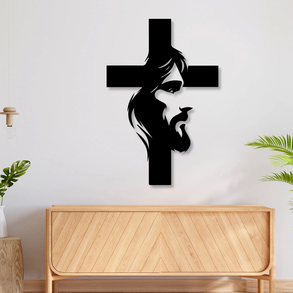 Christ Cross Metal Wall Decor sign