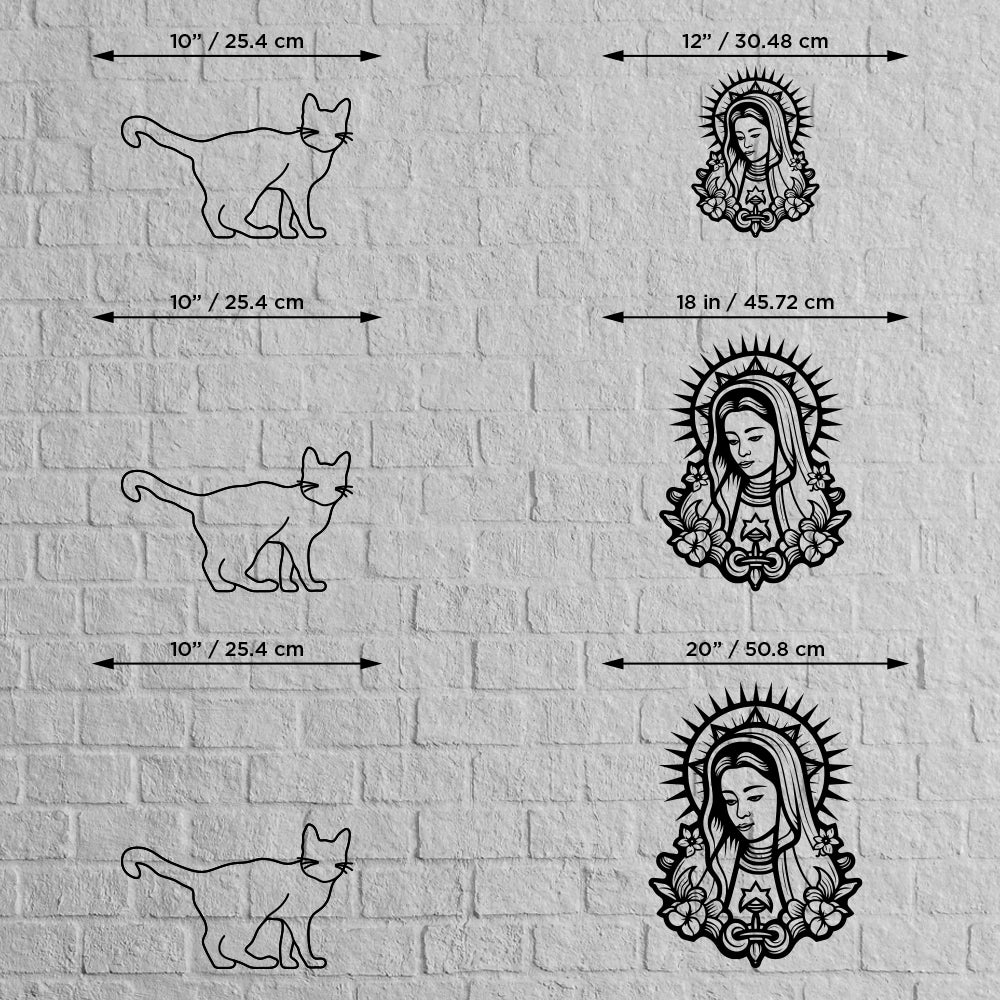 Virgin Mary Metal Wall Art