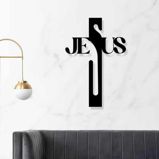 Jesus Cross Metal Wall Decor sign