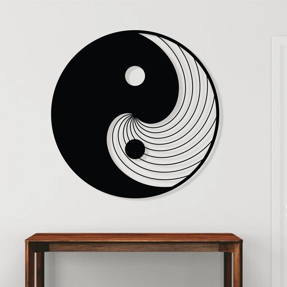 Yin Yang Metal Sign