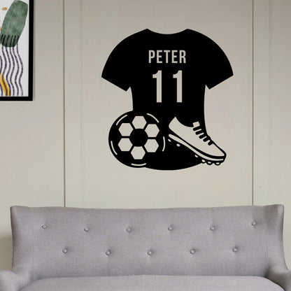 Personalized Soccer Jersey Monogram Metal Sign