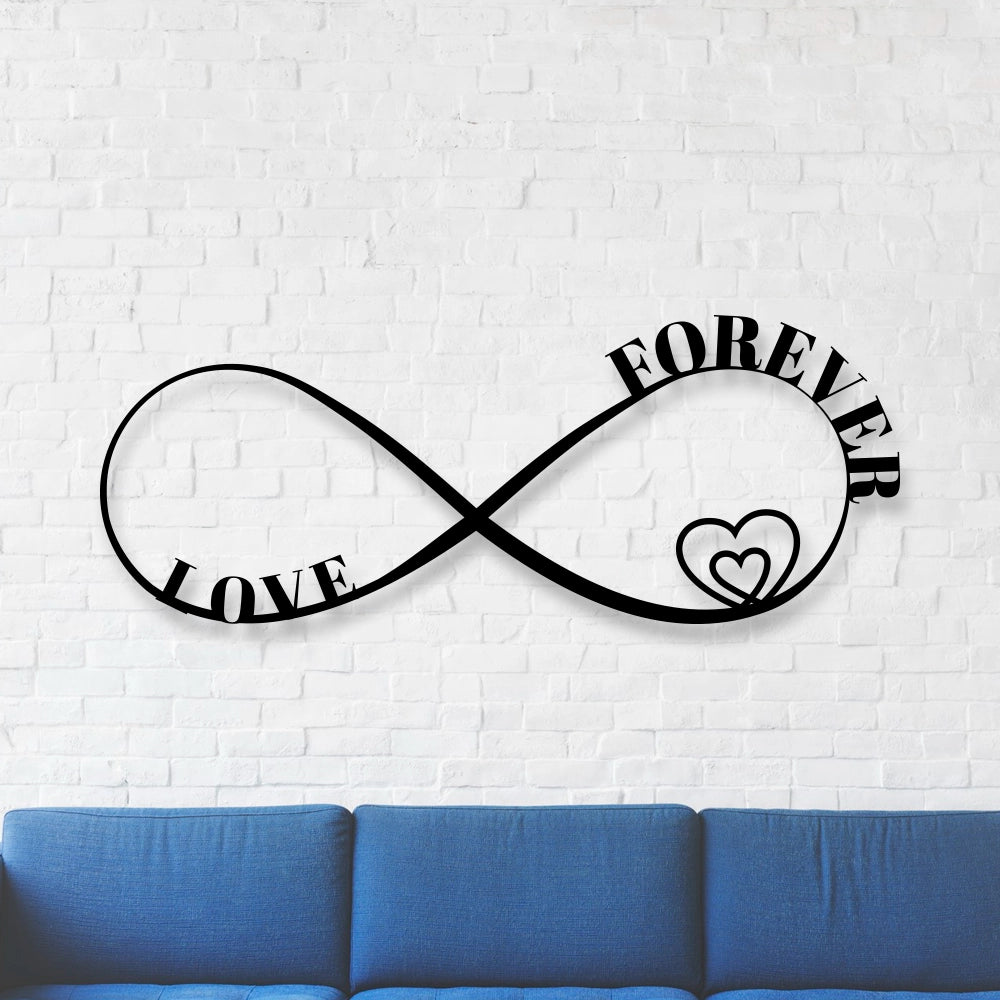 Infinity Heart Metal Wall Decor