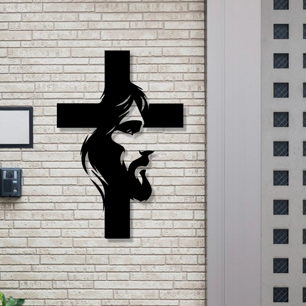 Christ Cross Metal Wall Decor sign