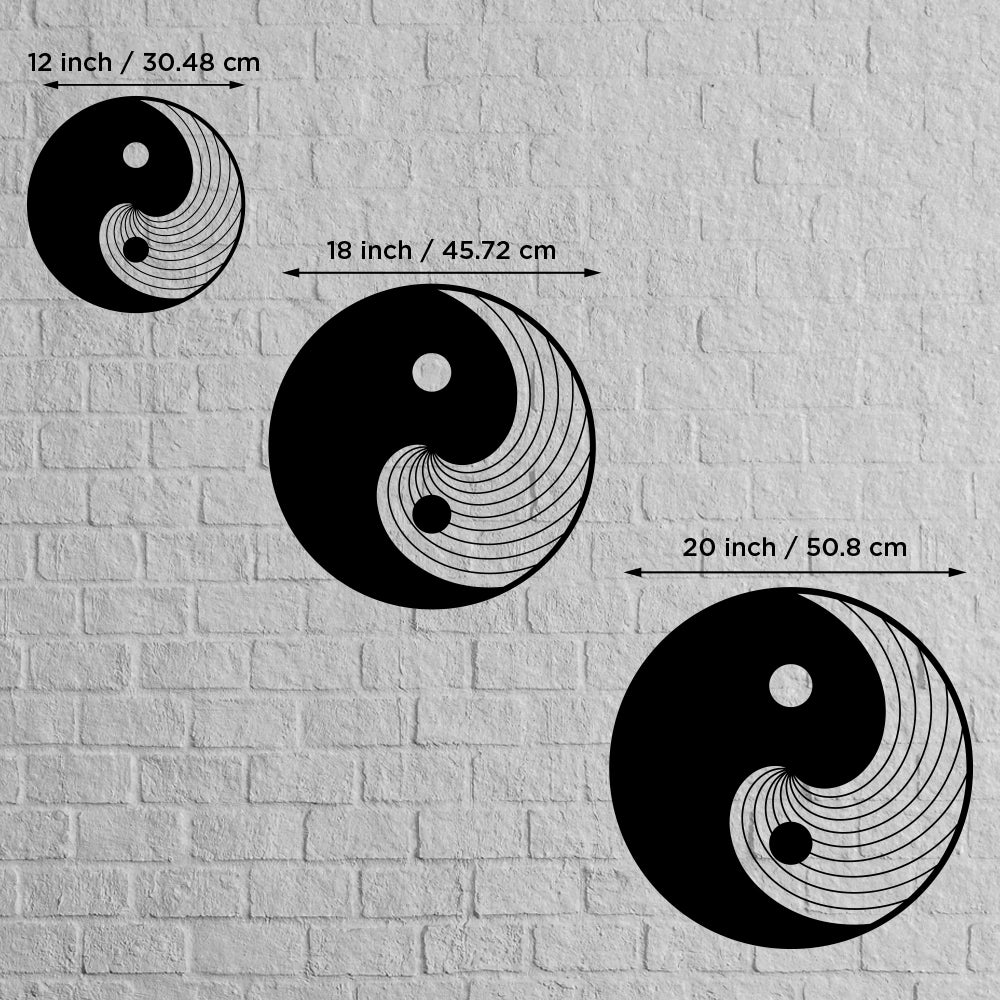 Yin Yang Metal Sign