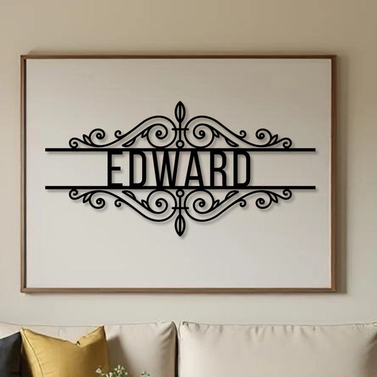 Personalized Ornate Metal Name Sign