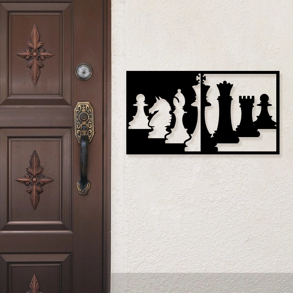 Chess Pieces 3D Wall Art