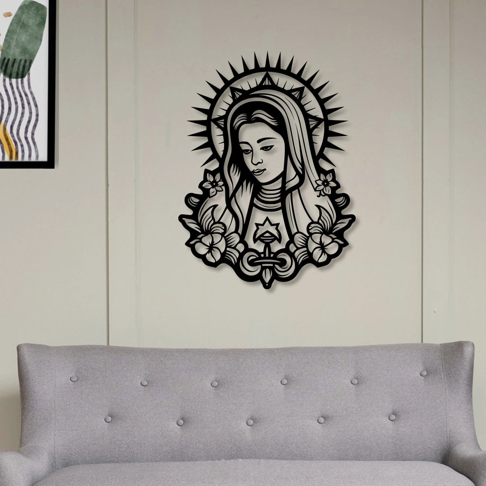 Virgin Mary Metal Wall Art