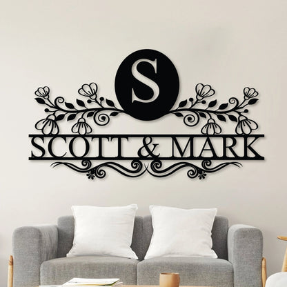 Personalized Metal Monogram Sign