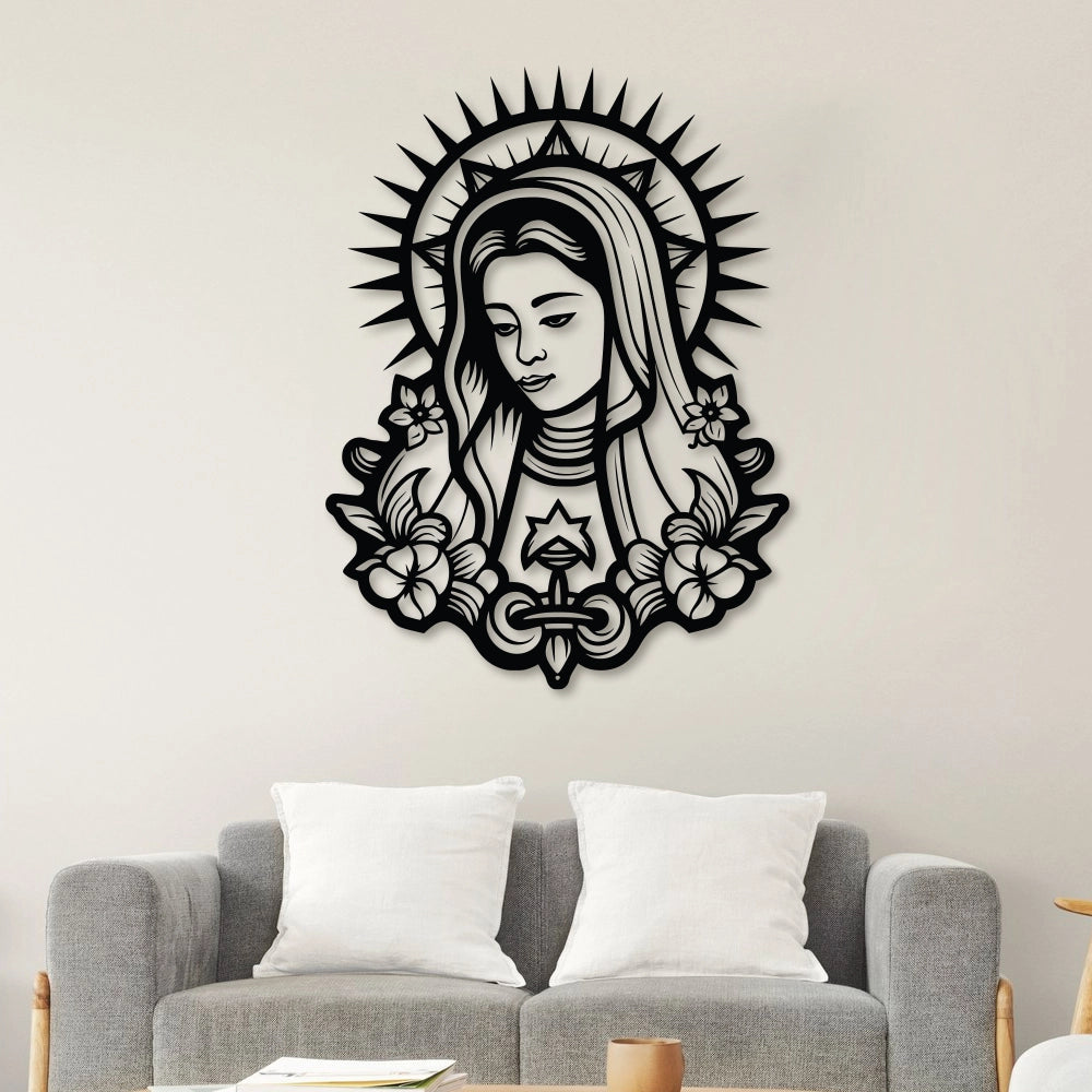 Virgin Mary Metal Wall Art