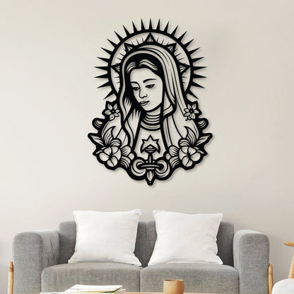 Virgin Mary Metal Wall Art