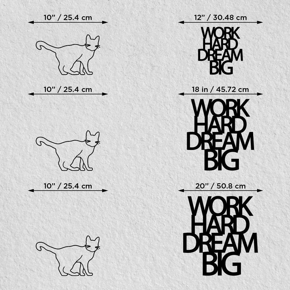 Work Hard Dream Big Metal Sign