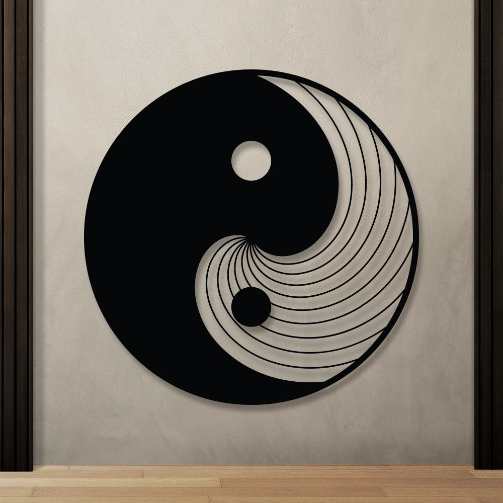 Yin Yang Metal Sign