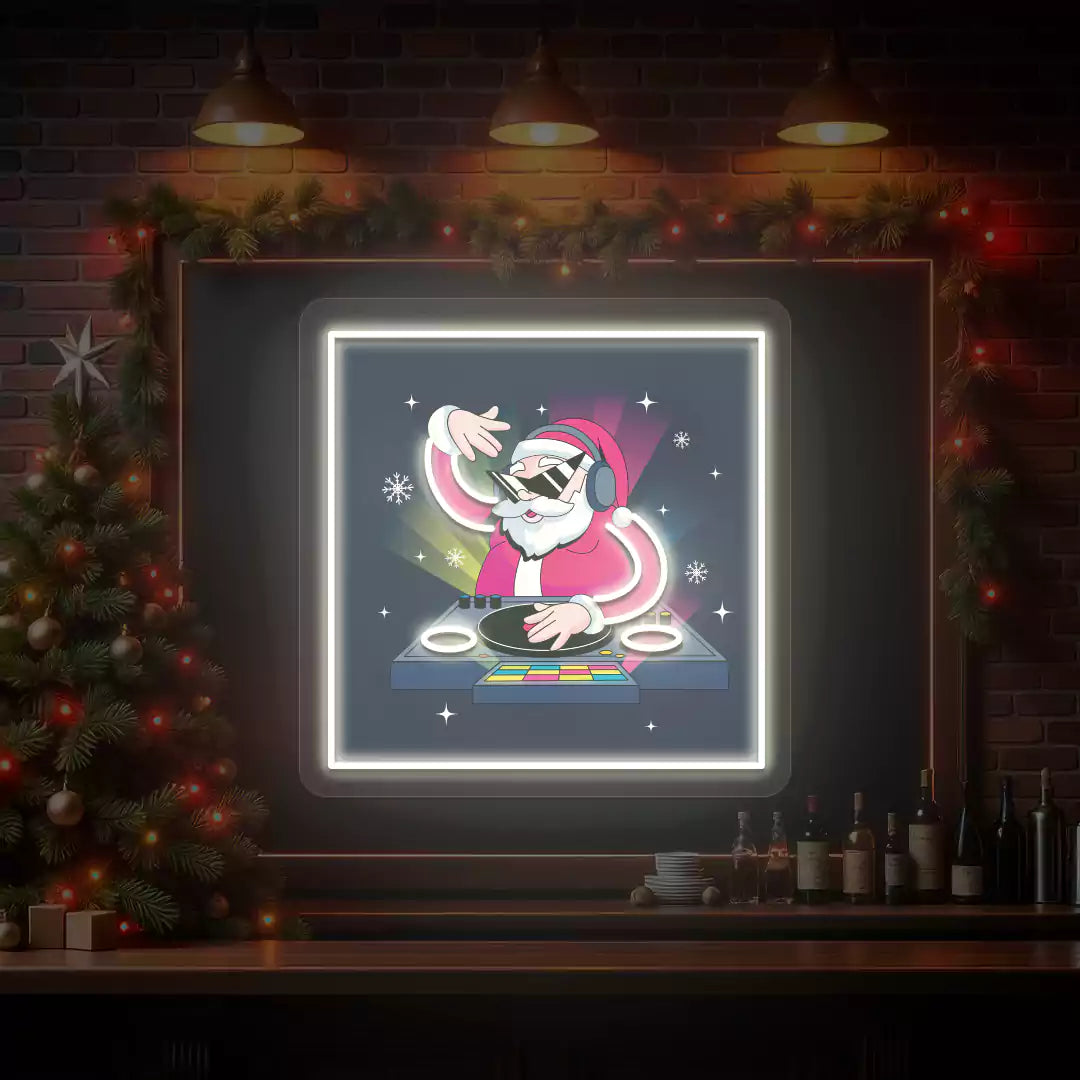 DJ Vibes Santa Neon Artwork | Warmwhite