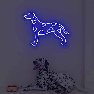 Dalmatian Dog Neon Sign | Blue