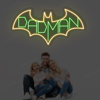 DadMan Neon Sign - Batman-Inspired LED Light | Green