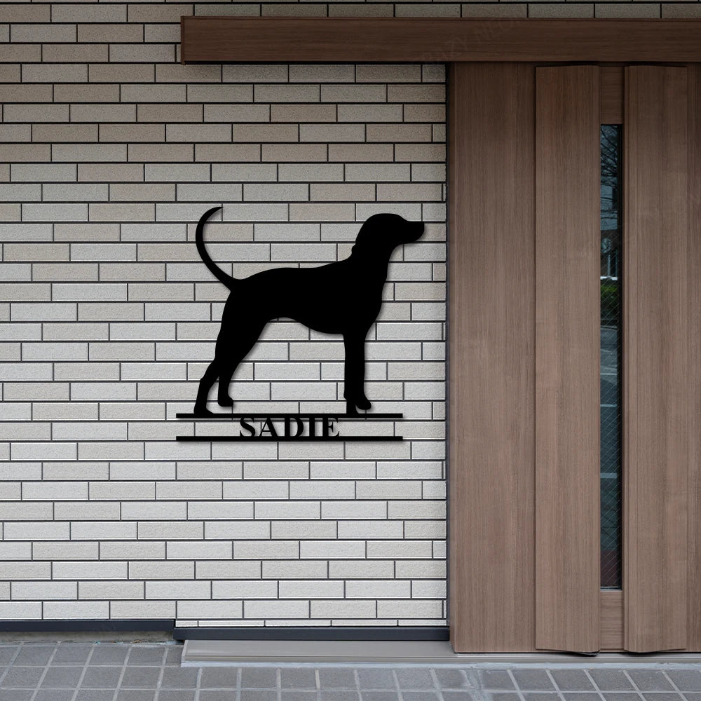 Personalize Dog Metal Sign