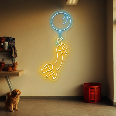 Balloon Pup Neon Sign | Iceblue
