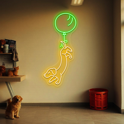 Balloon Pup Neon Sign | Green