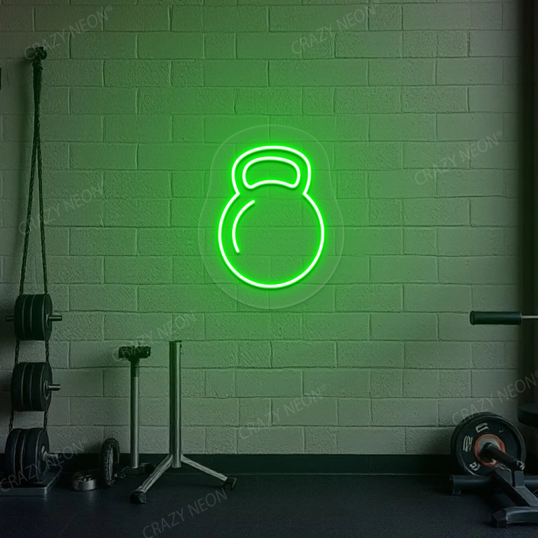 Kettlebell Workout Neon Sign | Green