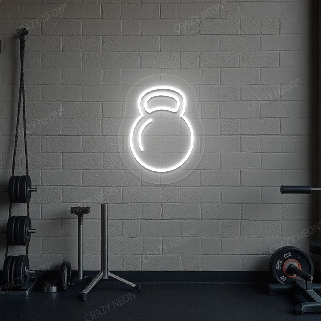 Kettlebell Workout Neon Sign | Warm White