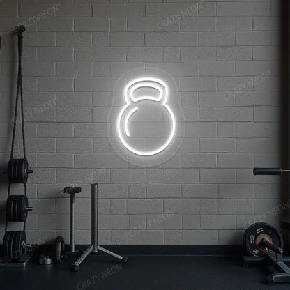 Kettlebell Workout Neon Sign | Warm White