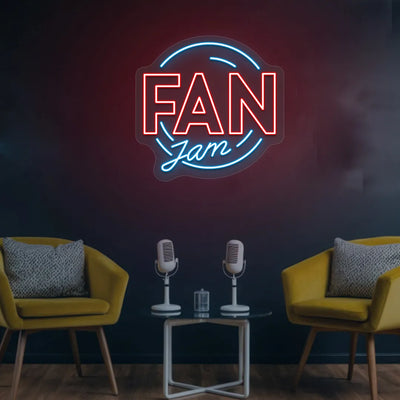 Fan Jam Neon Sign | Iceblue