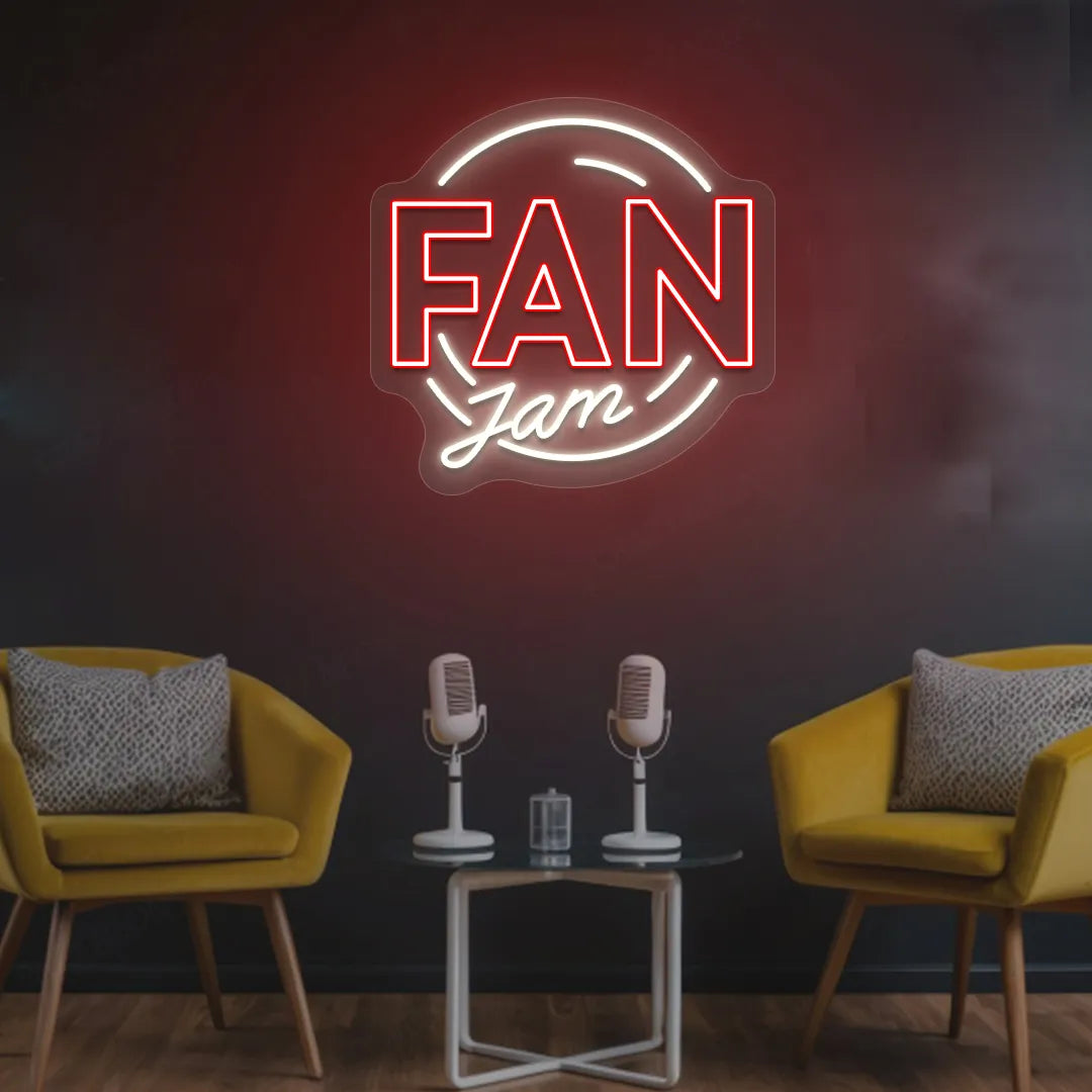 Fan Jam Neon Sign | warmwhite