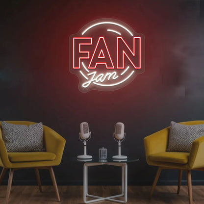 Fan Jam Neon Sign | warmwhite