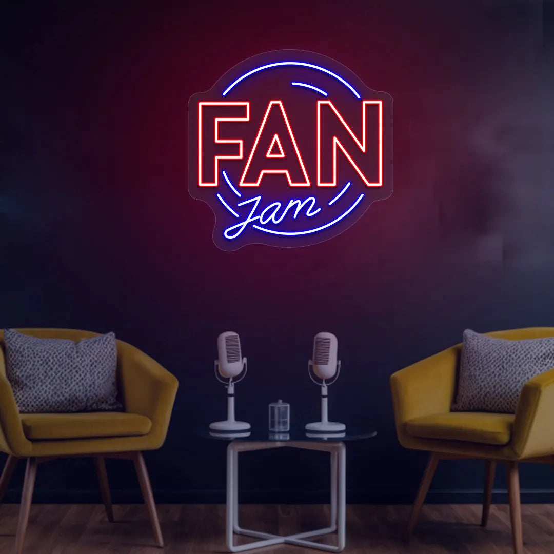 Fan Jam Neon Sign | Blue