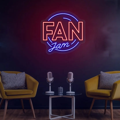 Fan Jam Neon Sign | Blue