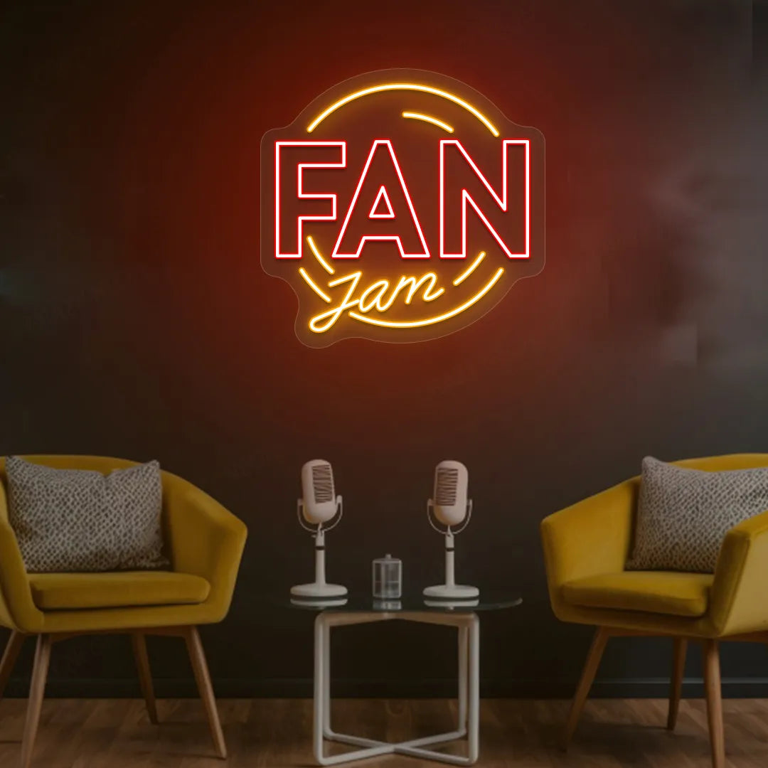Fan Jam Neon Sign | Orange