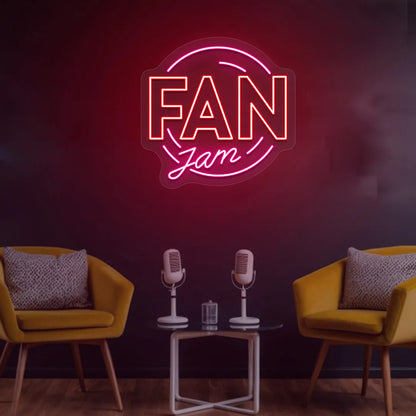 Fan Jam Neon Sign | Pink