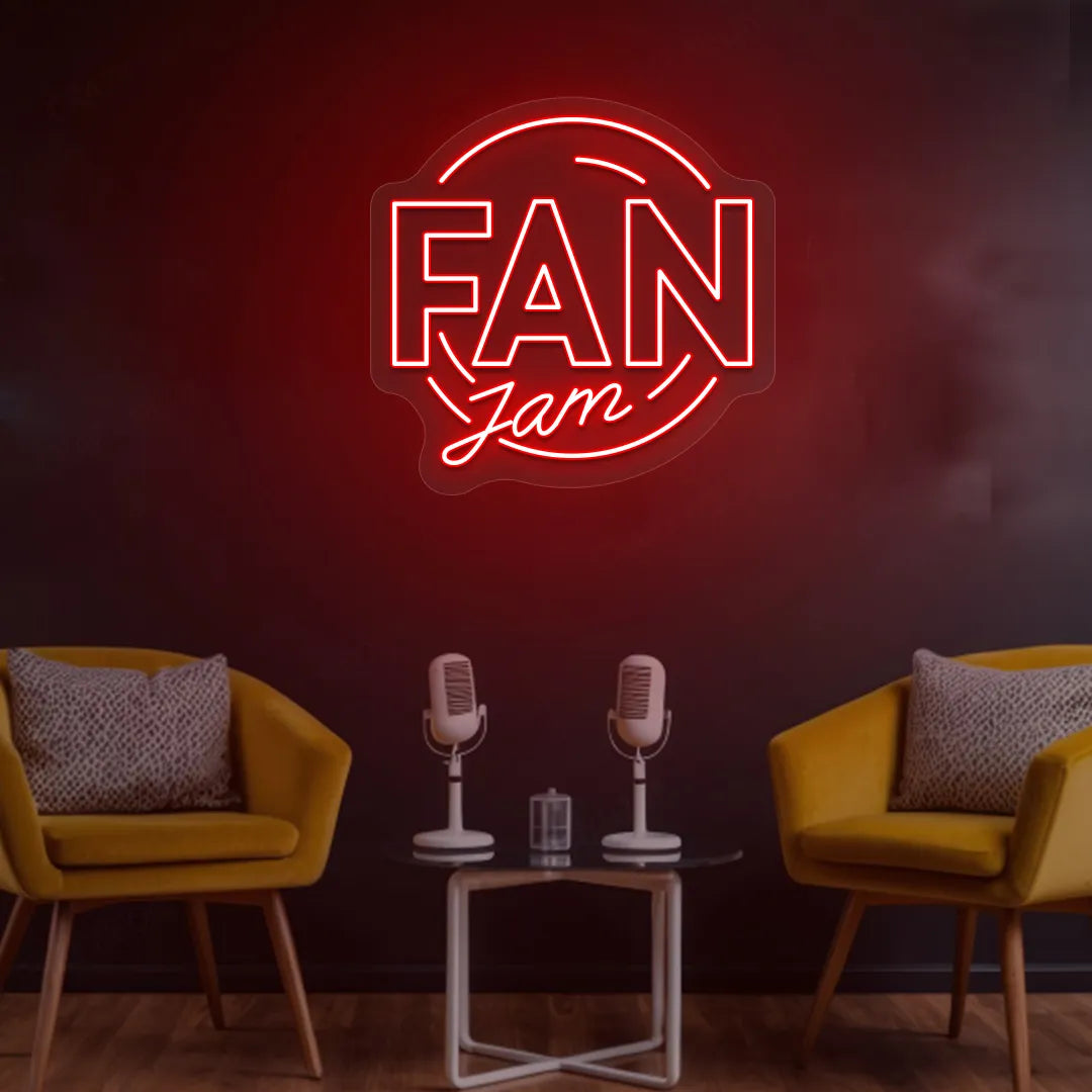 Fan Jam Neon Sign | Red
