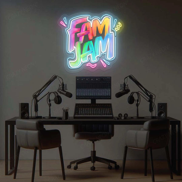 Fam Jam Neon Artwork Sign