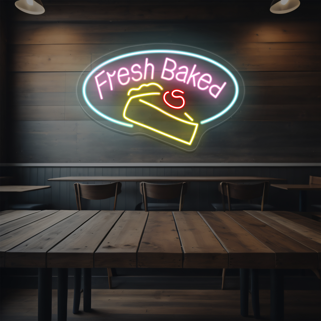 Fresh Baked Cake Neon Sign
